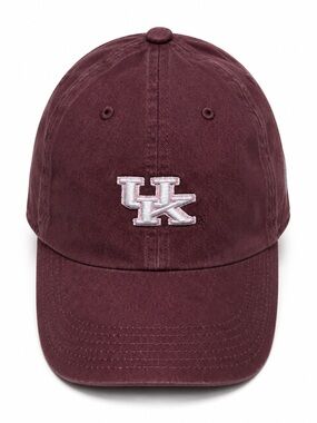 UK Adjustable Embroidered Baseball Cap Size S/M—Brown with Pink/White Logo